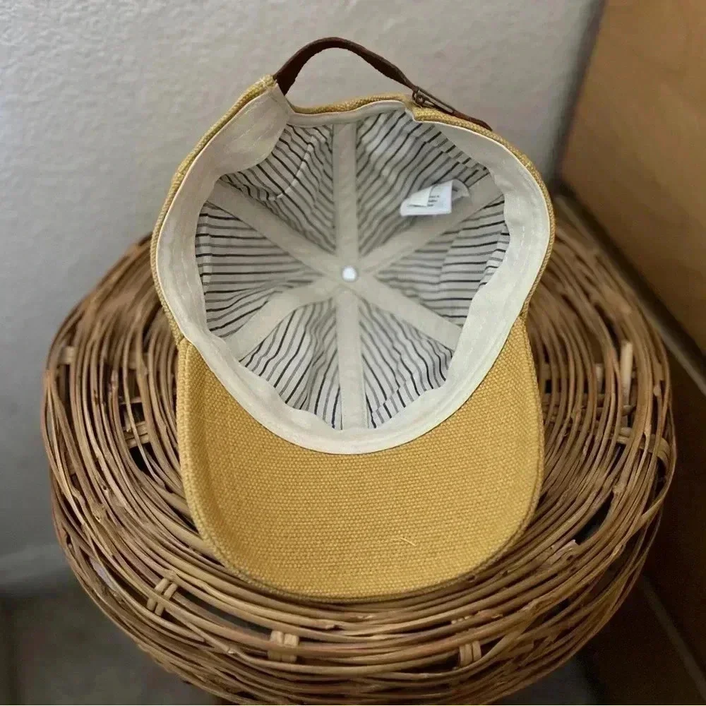 Madewell Yellow Mustard Tan Unisex Adjustable Cap Hat